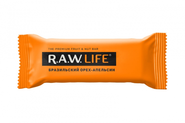 Батончик R.A.W. Life «Бразильский орех-Апельсин»