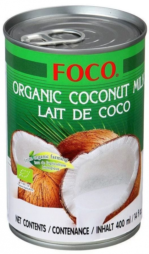 Молоко органическое кокосовое Foco (10-12%) 400 мл